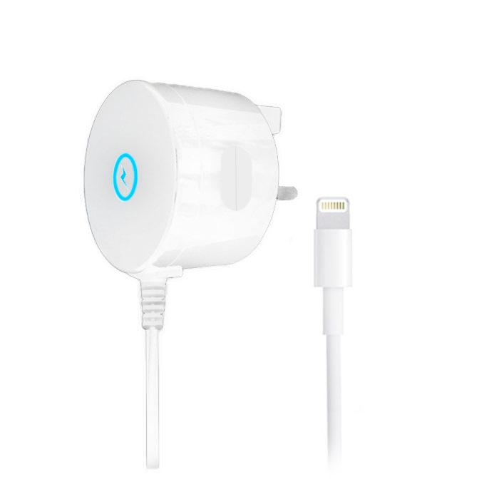 iGlow Mains Charger Lightning USB 2.1A White